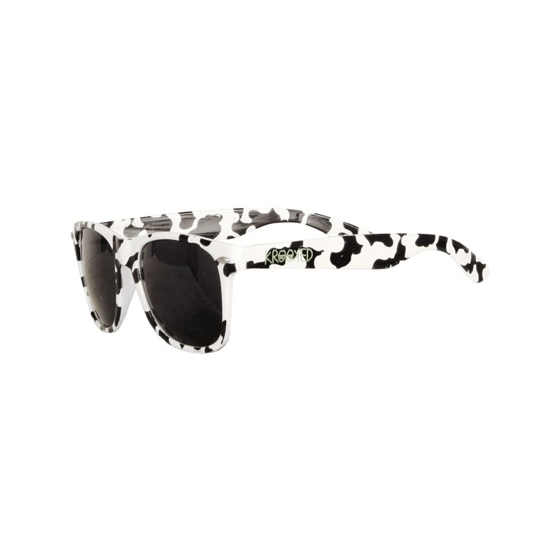 Krooked K Sight  Black White Sunglasses