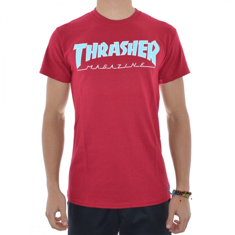 T-Shirt Thrasher Outlined - Vermelho Cardinal