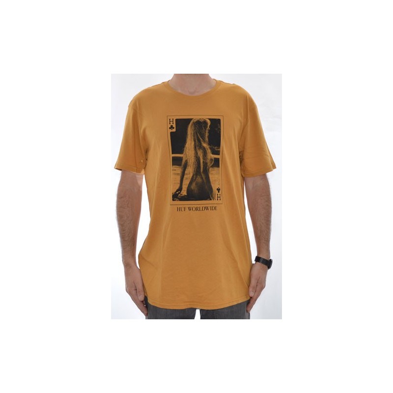 T-Shirt Huf Card - Mustard