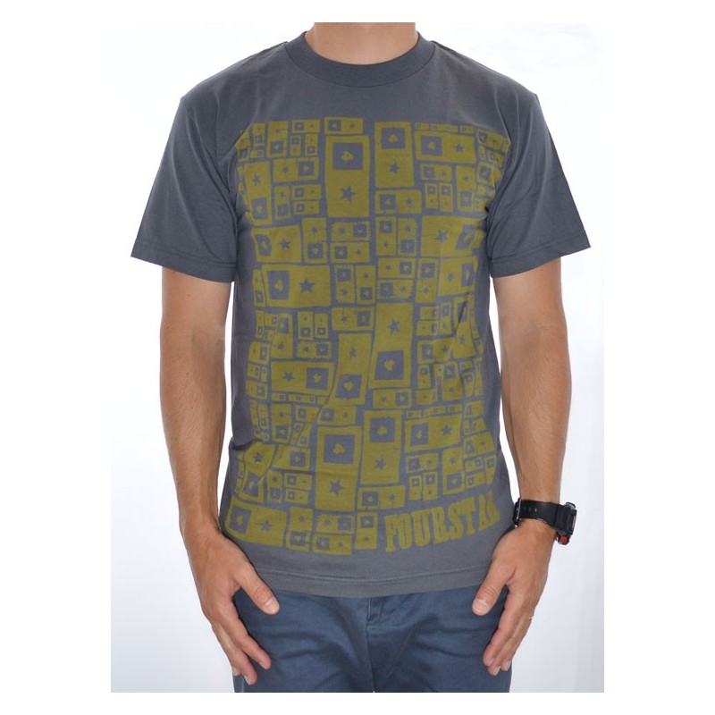 T-Shirt Fourstar Mosaic - Charcoal