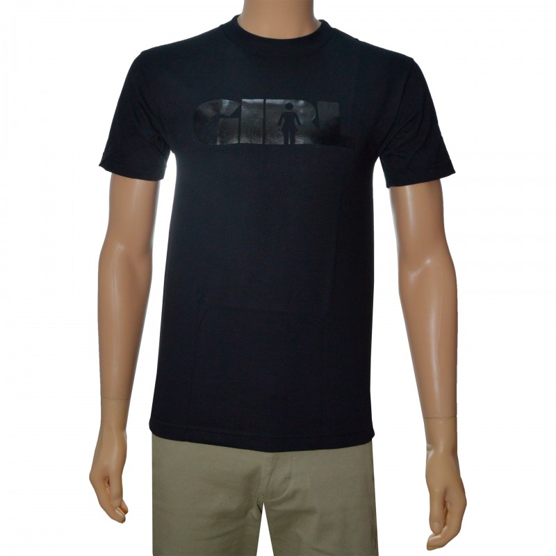 T-Shirt Girl Advertype - Black