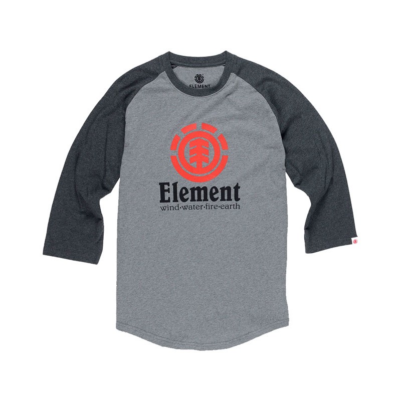 T-Shirt Element Vertical Raglan - Cinza
